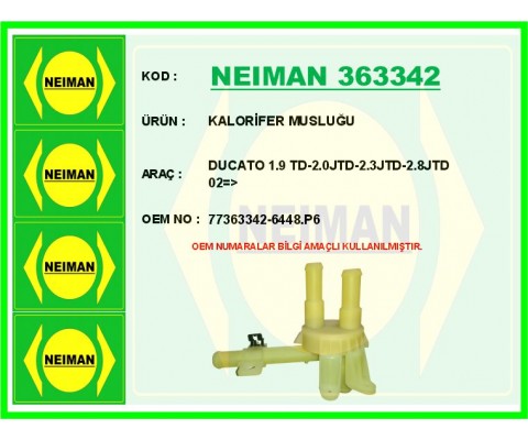 KALORİFER MUSLUĞU DUCATO 1.9 TD-2.0JTD-2.3JTD-2.8JTD 02 >