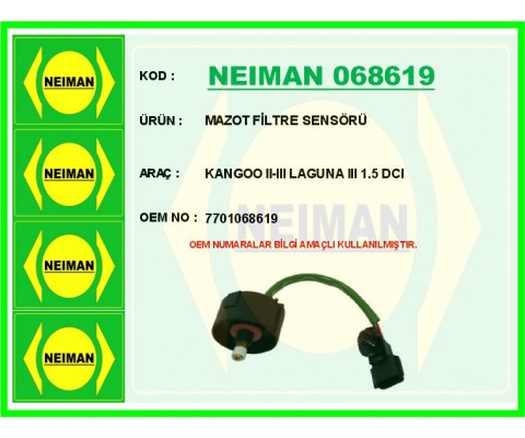 MAZOT FİLTRE SENSÖRÜ KANGOO II-III LAGUNA III 1.5 DCI