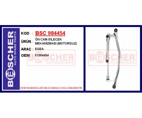 ÖN CAM SİLECEK MEKANİZMASI MOTORSUZ EGEA