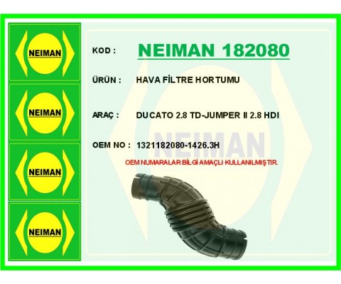 HAVA FİLTRE HORTUMU DUCATO 2.8 TD-JUMPER II 2.8 HDI