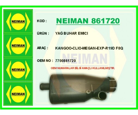 YAĞ BUHAR EMICI KANGOO-CLIO-MEGAN-EXP-R19D F8Q