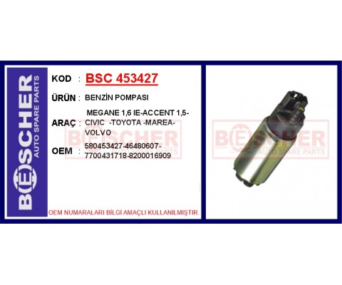 BENZİN POMPASI MEGANE 1.6 IE-ACCENT 1.5-CIVIC -TOYOTA -MAREA-VOLVO