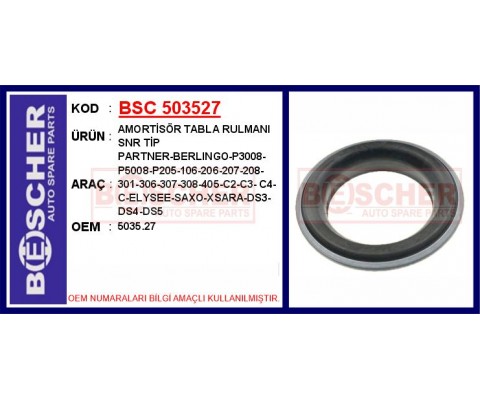 AMORTİSÖR ÜST RULMANI P208-P2008-P301-C-ELYSEE 12 > C3 II-C3 PICASSO-DS3 10 >