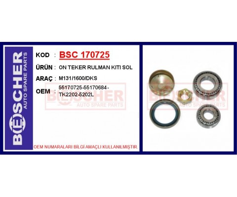 ON TEKER RULMAN KITI SOL M131/1600/DKS