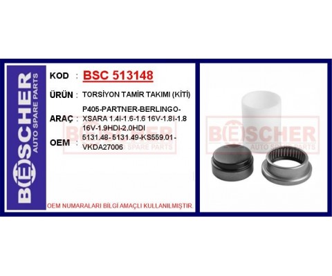 TORSİYON TAMİR TAKIMI KİTİ P405-PARTNER-BERLINGO-XSARA 1.4i-1.6-1.6 16V-1.8i-1.8 16V-1.9HDI-2.0HDI