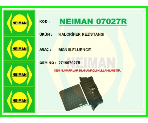 KALORİFER REZİSTANSI MGN III-FLUENCE