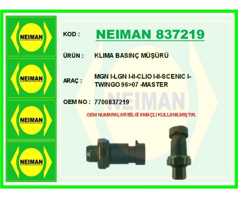 KLIMA BASINÇ MÜŞÜRÜ MGN I-LGN I-II-CLIO I-II-SCENIC I-TWINGO 96>07 -MASTER