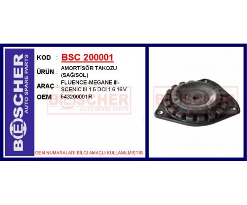 AMORTİSÖR TAKOZU SAĞ/SOL FLUENCE-MEGANE III-SCENIC III 1.5 DCI 1.6 16V