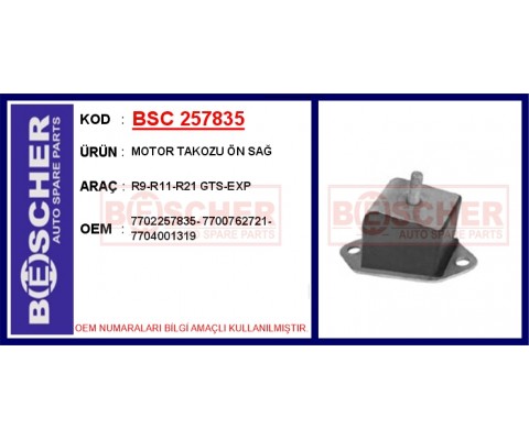 MOTOR TAKOZU ÖN SAĞ R9-R11-R21 GTS-EXP