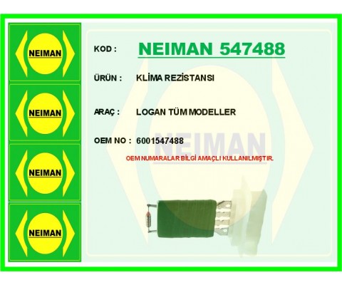 KLİMA REZİSTANSI LOGAN TÜM MODELLER