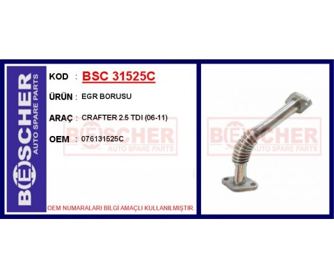 EGR BORUSU CRAFTER 2.5 TDI 06-11