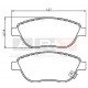 ÖN BALATA CORSA D BÜYÜK TİP 1.3 CDTI 07/06 > FIAT 500L 12> 0.9T 1.4 1.3D MTJ 1.6D MTJ