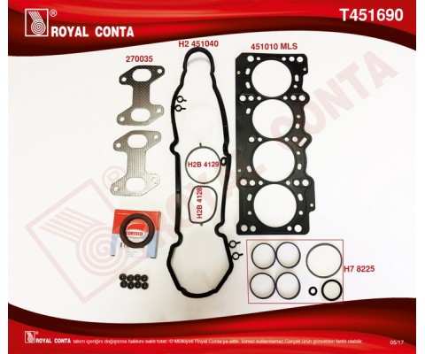 ÜST TAKIM CONTA PALIO-ALBEA-LINEA-PUNTO 1.4 8V 77 HP