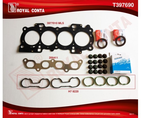 ÜST TAKIM CONTA REINZ KEÇELİ S LASTİKLİ SUBAP KAP.CONTASIZ FOCUS 98 04 FIESTA 1.6 16V ZETECH SE MOTOR