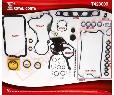 TAKIM CONTA SKT KEÇELİ REINZ SUBP.LAST SKC SİZ MASTER 2.2-2.5 DCI G9T-G9U