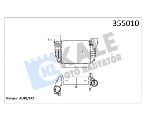 TURBO RADYATÖRÜ INTERCOOLER AUDI A4-EXEO 08-10 1.8T