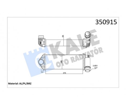 TURBO RADYATÖRÜ KANGOO III 2010 KLIPSLI GEÇMELİ