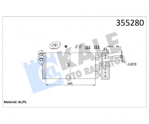 KALORIFER RADYATORU MERCEDES SPRINTER B901 B905 . VW LT 28-35-46