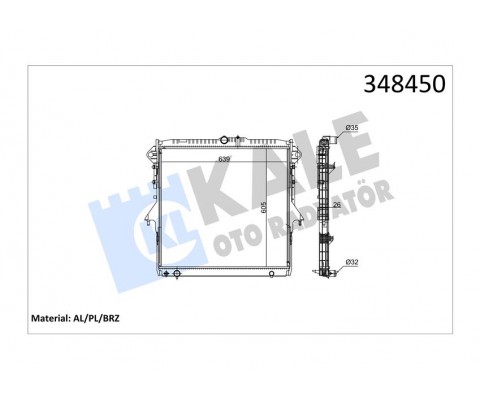 MOTOR RADYATORU FORD RANGER 3.2 TDCI 11 MT KALINLIK 26 mm