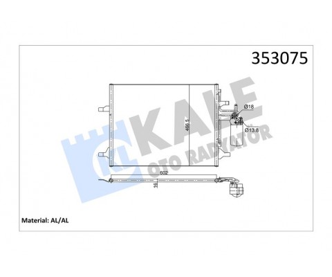 KLİMA RADYATÖRÜ KONDENSER AL/AL VOLVO S60 II-S80 II-V60-V70 III-XC60-XC70