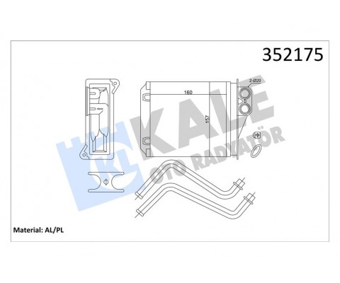 KALORIFER RADYATORU ARKA MERCEDES SPRINTER B906 06 . VW CRAFTER 30-35-50 06