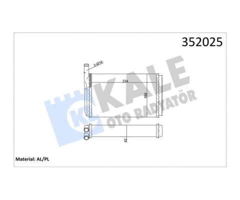 KALORİFER AL/MKNK 80-COUPE-90-PORSCHE 924-CADDY I-GOLF I-JETTA I-PASSAT-SANTANA-SCIROCCO 84 87