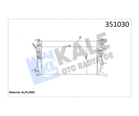 RADYATÖR MGN III 09 SCENIC III 09 1.5DCI-1.4TCE MEK AC KLİMASIZ 630x378x26