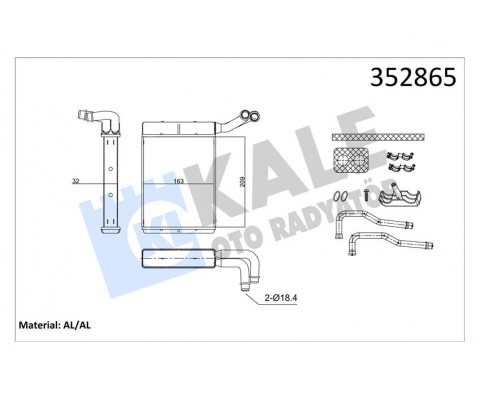KALORİFER BRAZING CITROEN C5 II-PEUGEOT 407 KALORİFER