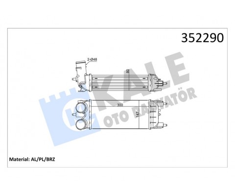 İNTERCOOLER CITROEN C5 III-PEUGEOT 508-508 SW1.6 HDI 08