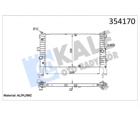 RADYATÖR MERIVA 1.3-1.7CDTI 03 AC KLİMASIZ MEK 600x370