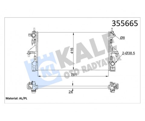 RADYATÖR CITROEN JUMPER-PEUGEOT BOXER MT AL/MKNK 24 MM