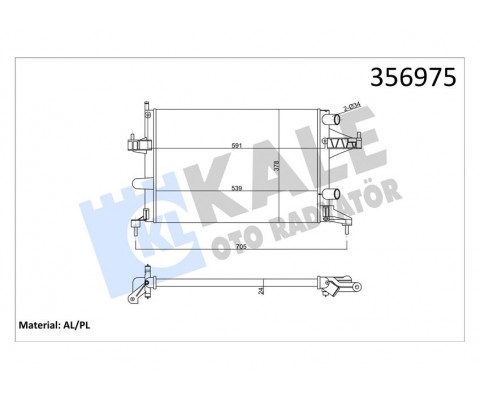RADYATÖR BRAZING CORSA C-COMBO-TIGRA 1.0-1.2-1.2 16V-1.4-1.4 16V AC KLİMASIZ MEK 545x359x23 1300236-9201955-25555161-24445162