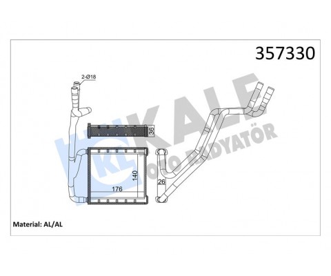 KALORİFER RADYATORU FORD FIESTA VII 17 HEATER CORE