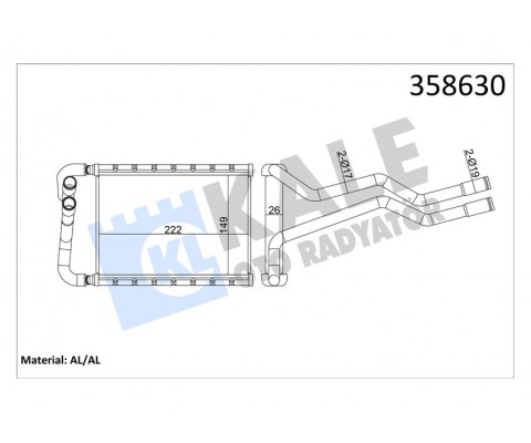 KALORİFER HYUNDAI SANTA F II HEATER CORE