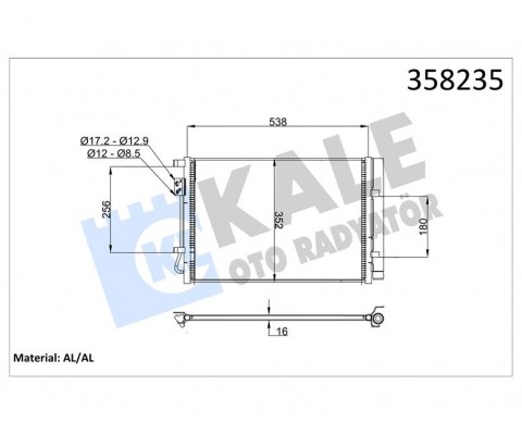 354090 KONDENSER HYUNDAI i20-i20 ACTIVE