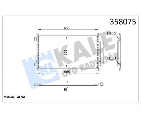 KONDENSER HONDA CR-V III 2.0 2.2 06- AL/AL
