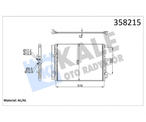 KONDENSER HYUNDAI ELANTRA 11-İ30-KIA CEED 12-CERATO III-PRO CEED CONDENSER AL/AL