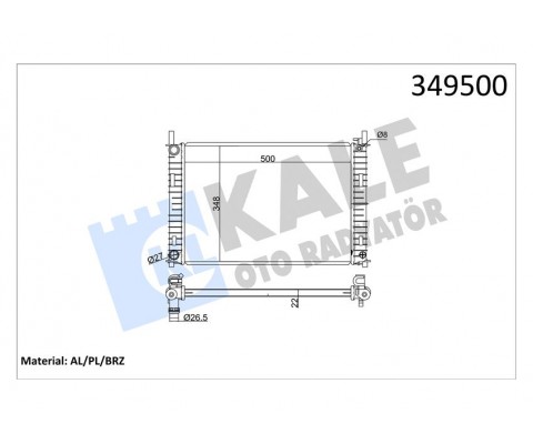 MOTOR SU RADYATORU FIESTA 1.25 16V 1.4 16V 1.4TDCI 01 08 MAZDA II 1.4CD MANUEL BRAZING VERSIYONU