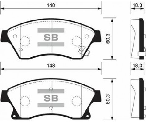 ÖN FREN BALATA CHEVROLET CRUZE 1.6L J300 09- / OPEL ASTRA J 09- 276 mm fren diski için - 15 inc jant