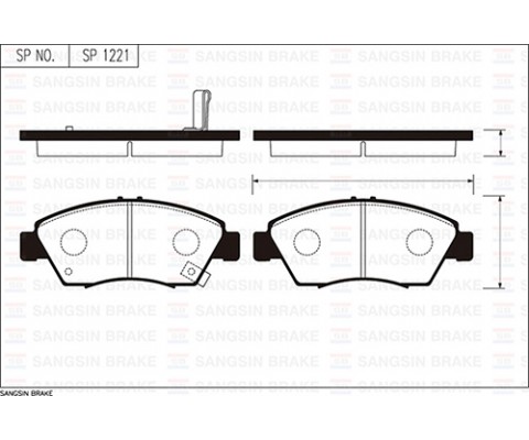 ÖN FREN BALATA BÜYÜK TİP HONDA CIVIC 1.6L B16A2 VTEC 16v 160hp 96-98 / 1.4L D14 3 kapı - hatchback 01-05 kalınlık : 16.00 mm