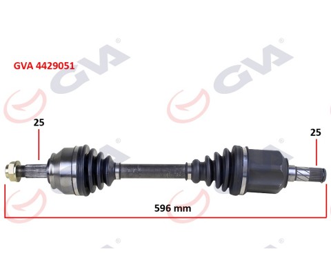 KOMPLE AKS SOL DOBLO 1.6 MJT AT/MT 10- 596mm