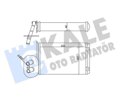 KALORİFER RADYATÖRÜ VW TRANSPORTER T4 1.9D-TD-2.0D-2.4D-2.5D-TD ÖN 234x157x42 AC