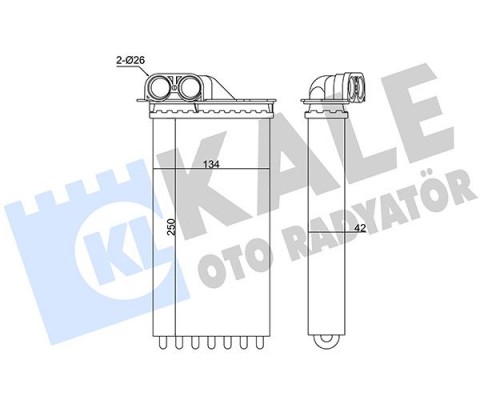 KALORİFER RADYATÖRÜ C2 03 C3 02/02 1007 10/05 1.4-1.6-1.6 16V-1.4HDI 250x140