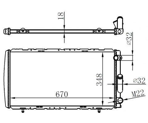RADYATÖR BRAZİNG R21-CNCRD-MNGR-OPT AC MEK 667x355x18