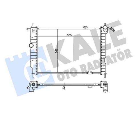 SU RADYATÖRÜ OPEL ASTRA F 1.4 1.6 1.8 16V 2.0 GSI 91 MT BRAZING 535x368x22 52455053