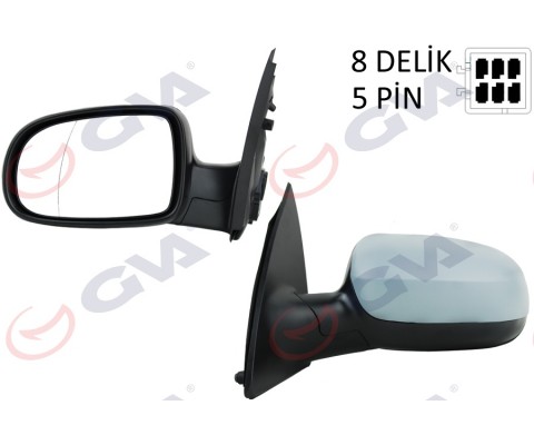DIŞ DİKİZ AYNASI SOL CORSA C 01 ELEKTRİKLİ ISITMALI ASTARLI ASFERİK 5 FİŞ VM-200EHPAL
