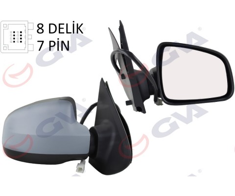 DIŞ DİKİZ AYNASI SAĞ LOGAN SANDERO-MCV 12 ELEKTRİKLİ ISITMALI ASTARLI SENSÖRLÜ KONVEKS 7 FİŞ VM-6804EHPSR