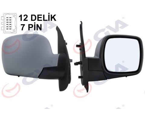 DIŞ DİKİZ AYNASI SAĞ KANGOO 08 ELEKTRİKLİ ISITMALI ASTARLI SENSÖRLÜ KONVEKS VM-6131EHPSR