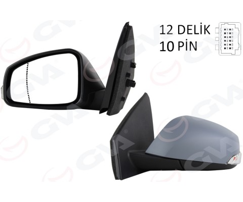 ELEKTRİKLİ ISITMALI SİNYALLİ KATLANIR ASTARLI KONVEKS SAĞ R MEGANE FLUENCE 08-