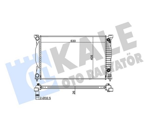RADYATÖR AUDI A4-A6 2.0TFSI-2.0TDI 01-08 632x408x26 AL-PL-BRZ